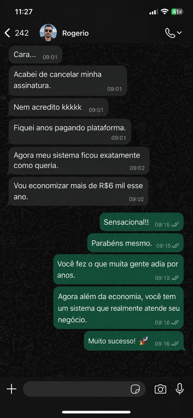 Print de depoimento de aluno do Método EDF