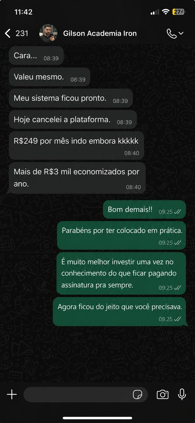 Print de depoimento de aluno do Método EDF